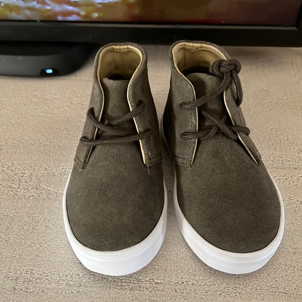 Janie and Jack green suede sneakers